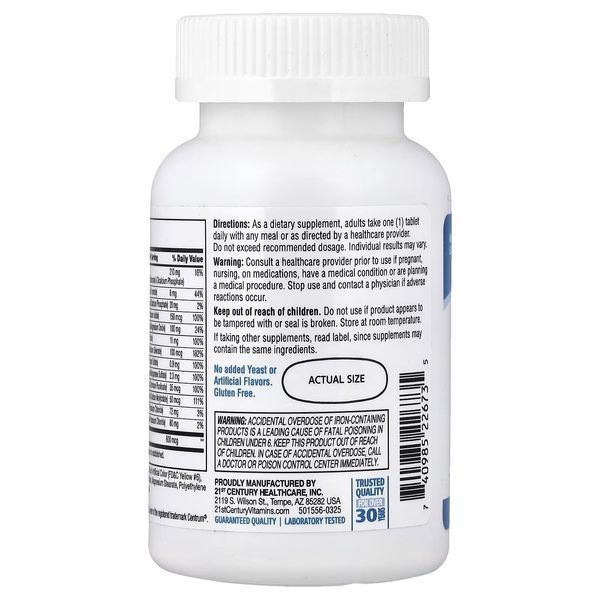 Мультивітаміни та мультимінерали для чоловіків, Sentry Men, Multivitamin & Multimineral Supplement, 21st Century, 120 таблеток