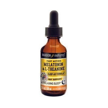 Мелатонін з L-теаніном у краплях, Melatonin with L-Theanine, Mason Natural, 59 мл