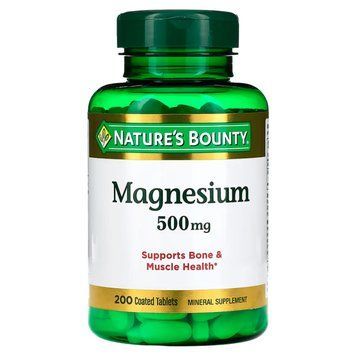 Магній, 500 мг, Magnesium, Nature's Bounty, 200 таблеток