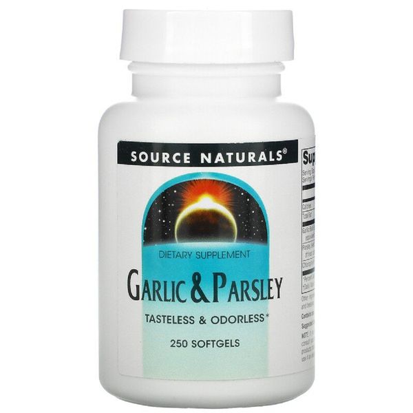 Часник & Петрушка, Source Naturals, 250 желатинових капсул