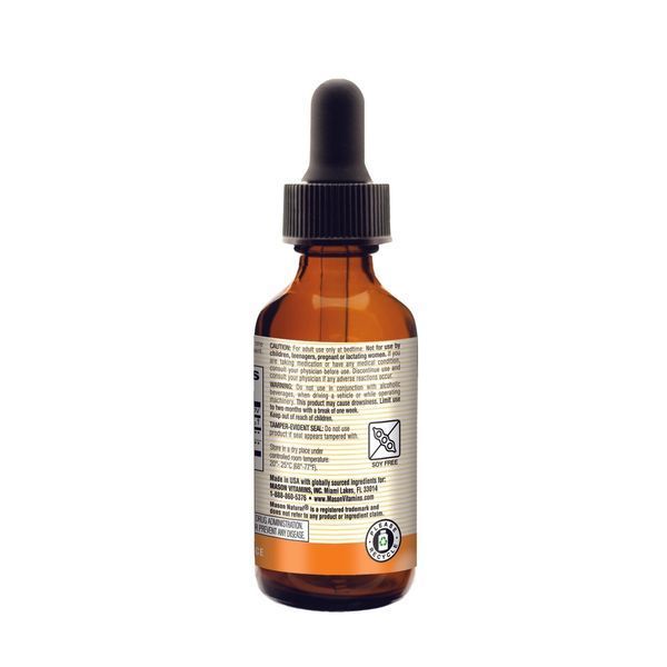 Мелатонін з L-теаніном у краплях, Melatonin with L-Theanine, Mason Natural, 59 мл