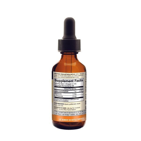 Мелатонін з L-теаніном у краплях, Melatonin with L-Theanine, Mason Natural, 59 мл