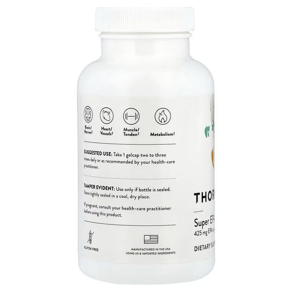 Омега-3 с повышенным ЭПК, Super EPA, Thorne, 90 гелевых капсул
