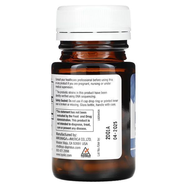 Пробиотик, 6 млрд КОЕ, Kyo-Dophilus, Fifty+Probiotic, 6 Billion CFU, Kyolic, 30 вегетарианских капсул