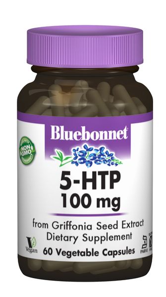 5-HTP (Гідрокситриптофан), 100 мг, Bluebonnet Nutrition, 60 капсул