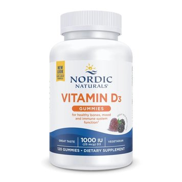 Вітамін D3, 1000 МО, Смак ягід, Nordic Naturals, Vitamin D3, 120 жувальних ведмедиків