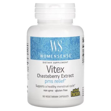 Екстракт вітексу, WomenSense, Vitex Chasteberry Extract, Natural Factors, 90 вегетаріанських капсул