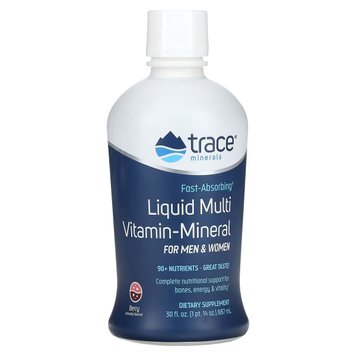 Вітамінно-мінеральний комплекс, смак ягід, Liquid Multi, Vitamin-Mineral, Trace Minerals, 887 мл