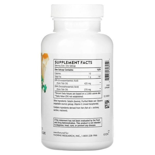 Супер Омега з високим рівнем EPA, Super EPA, Thorne Research, 90 гелевих капсул
