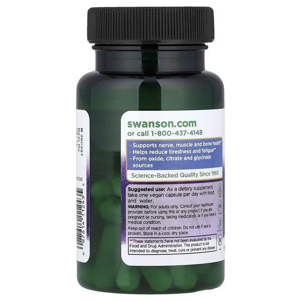 Магній потрійний комплекс, 400 мг, Triple Magnesium Complex, Swanson, 30 веганських капсул