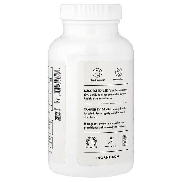Метаболическое здоровье, Metabolic Health with Bergamot and Turmeric, Thorne, 120 капсул