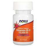 Витамин D3 10000IU, Now Foods, 120 желатиновых капсул