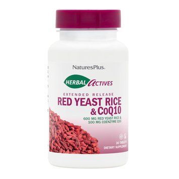 Красный Дрожжевой Рис + Коэнзим Q10, Herbal Actives, Natures Plus, 30 таблеток