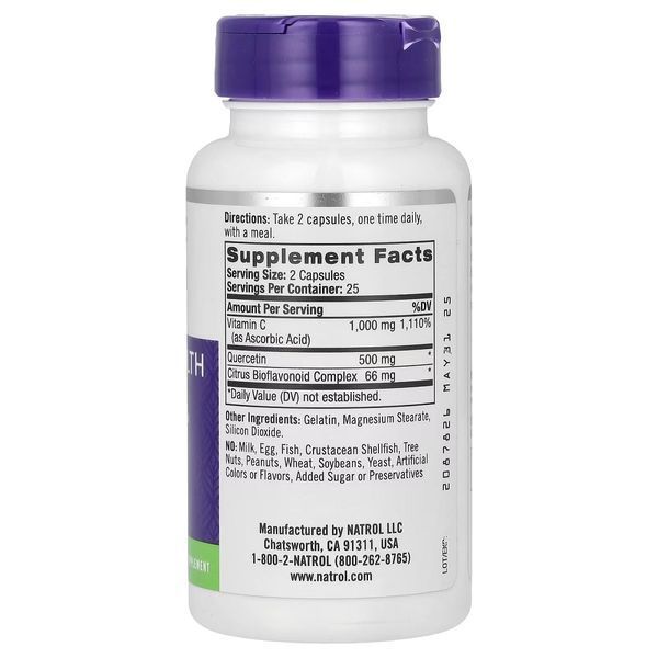 Кверцетин, Quercetin Complex, Natrol, 50 капсул