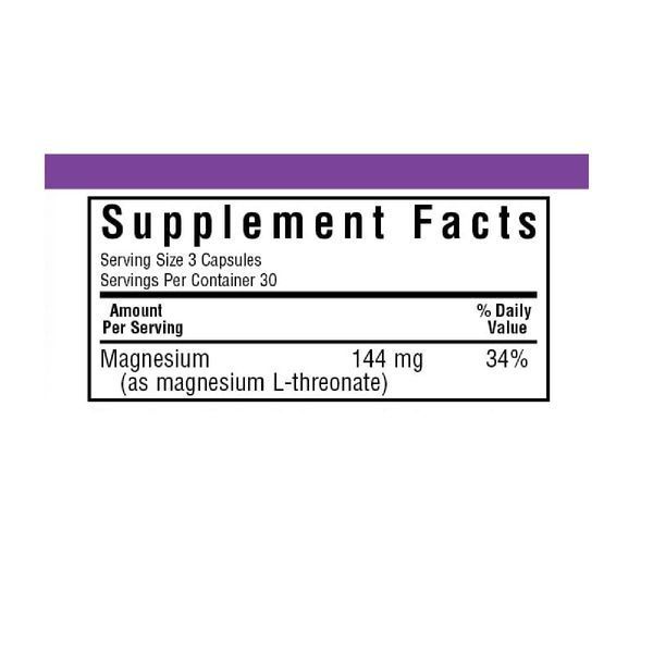 L-Треонат Магния, Magnesium L-Threonate, Bluebonnet Nutrition, 90 вегетарианских капсул