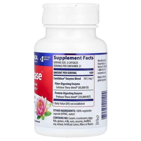 Кандидаза, Candidase, Enzymedica, 42 капсулы