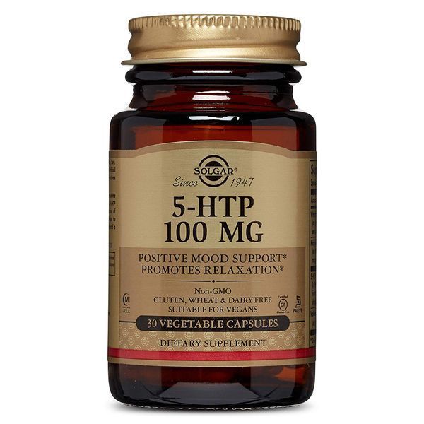 5-HTP (Гидрокситриптофан), 100 мг, Solgar, 30 гелевых капсул