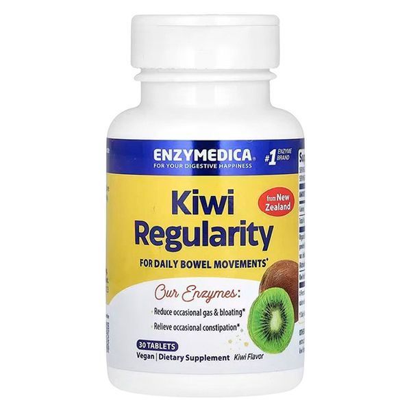 Ківі, Kiwi Regularity, Enzymedica, 30 жувальних таблеток