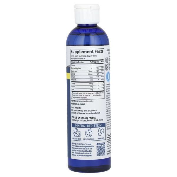 Повний спектр мікроелементів у краплях, ConcenTrace, Full Spectrum, Trace Minerals, 237 мл