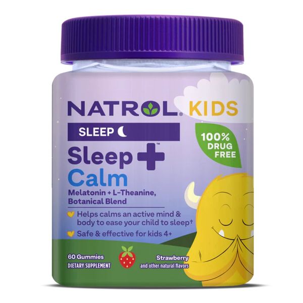 Здоровий сон дитини, смак полуниці, Kids, Sleep + Calm, Ages 4 + Up, Natrol, 60 жувальних цукерок