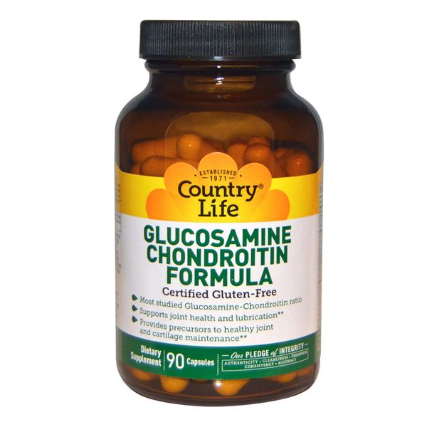 Глюкозамін і Хондроїтин, Glucosamine/Chondroitin Formula, Country Life, 90 капсул