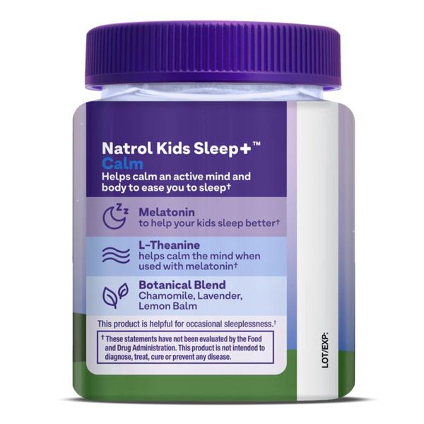 Здоровий сон дитини, смак полуниці, Kids, Sleep + Calm, Ages 4 + Up, Natrol, 60 жувальних цукерок