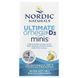 Омега-3 и витамин D3, 1120 мг и 25 мкг (1000 МЕ), вкус лимона, Ultimate Omega-D3 Minis, Nordic Naturals, 60 мини капсул