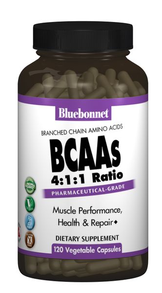 BCAAs (Разветвленные Цепи Аминокислот), Bluebonnet Nutrition, 120 гелевых капсул