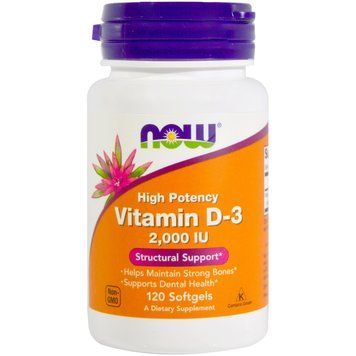 Вітамін D3 2000IU, Now Foods, 120 желатинових капсул
