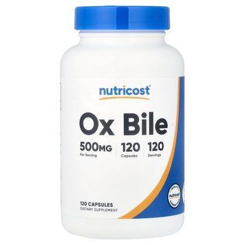 Бичача жовч, 500 мг, Ox Bile, Nutricost, 120 капсул