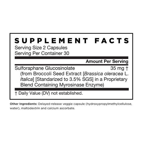 Мірозіназа, Екстракт броколі, Myrosinase Activated SGS, BroccoMax, Jarrow Formulas, 60 вегетаріанських капсул