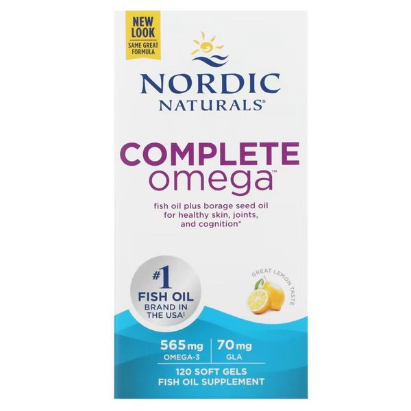 Омега Комплекс з лимоном, Complete Omega, Lemon, Nordic Naturals, 1000 мг, 120 Гелевих Капсул