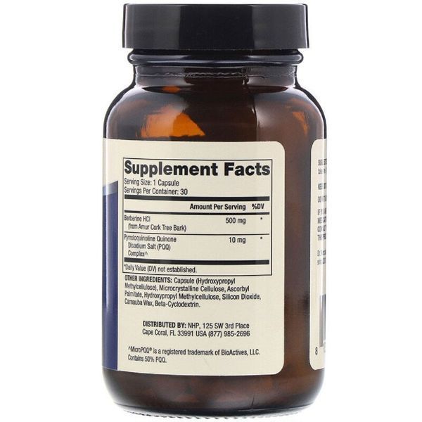 Берберін та MicroPQQ, Berberine and MicroPQQ Advanced, Dr. Mercola, 30 капсул