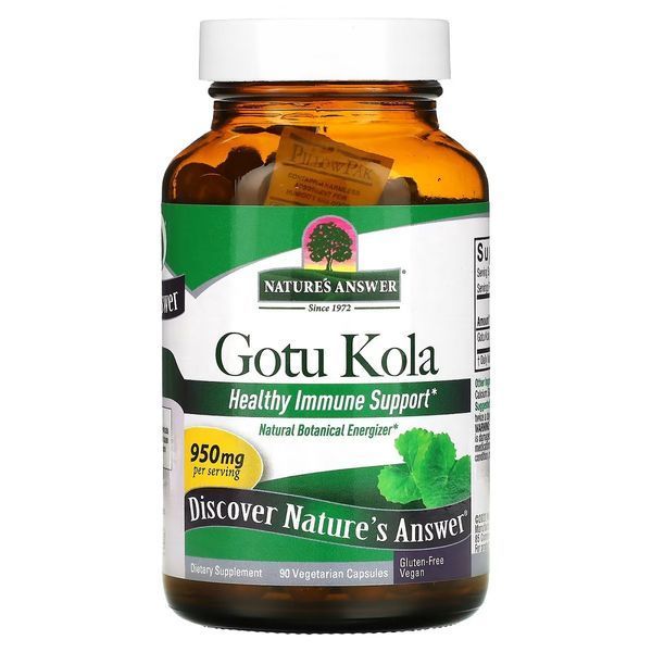 Готу кола, 950 мг, Gotu Kola, Nature's Answer, 90 вегетаріанських капсул