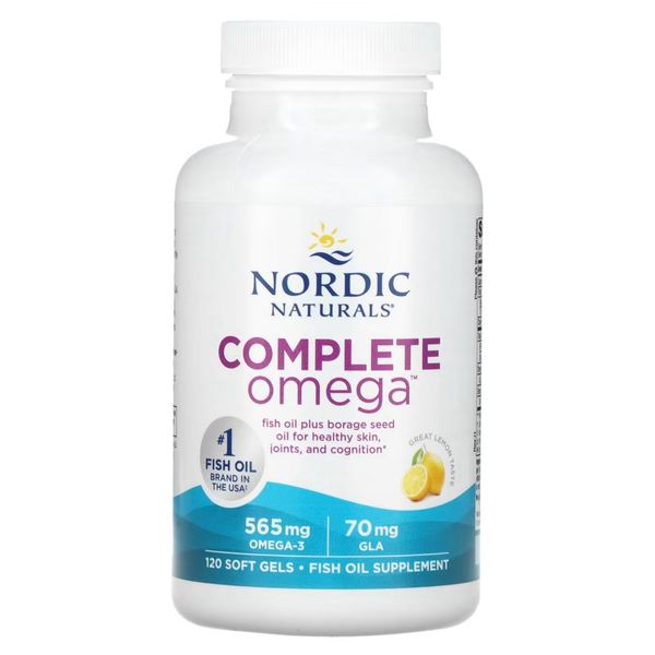 Омега Комплекс з лимоном, Complete Omega, Lemon, Nordic Naturals, 1000 мг, 120 Гелевих Капсул