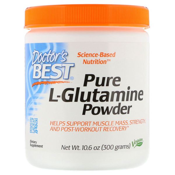 Глютамін в Порошку, L-Glutamine Powder, Doctor's Best, 300 гр.