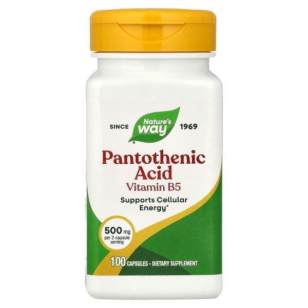 Пантотенова кислота, Pantothenic Acid, Nature's Way, 250 мг, 100 капсул