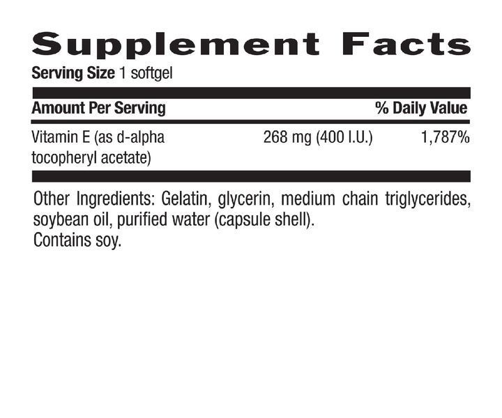 Вітамін E 400 МО, Vitamin E, Country Life, 60 гелевих капсул