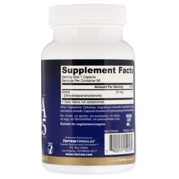 Дегідроепіандростерон 25 мг, DHEA, Jarrow Formulas, 90 гелевих капсул