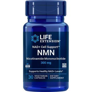 Нікотинамід мононуклеотид, 300 мг, NMN Nicotinamide Mononucleotide, NAD+ Cell Support, Life Extension, 30 вегетаріанських капсул