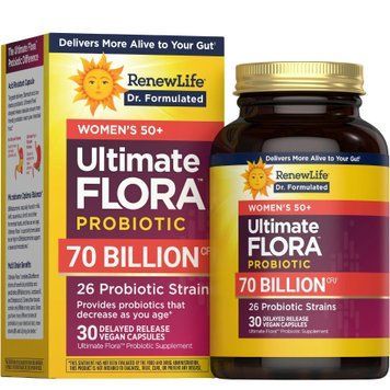 Пробіотики для жінок 50+, 70 млрд КОЕ, Ultimate Flora Women's 50+ Probiotic, Renew Life, 30 капсул