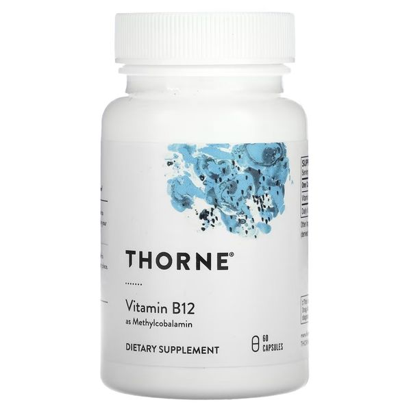 Вітамін B12, 1000 мкг, Метилкобаламін, Vitamin B12 Methylcobalamin, Thorne Research, 60 капсул