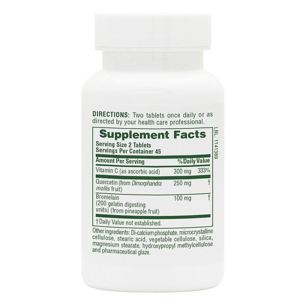 Кверцетин Плюс і Вітамін С, Quercetin Plus with Vitamin C Natures Plus, 90 таблеток