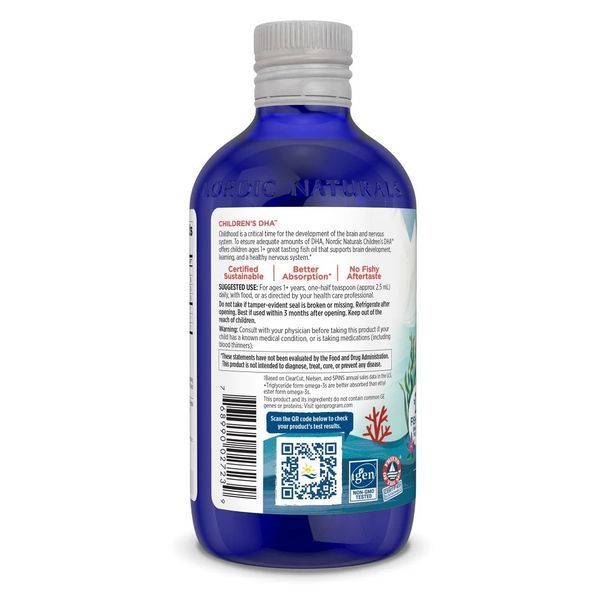 ДГК для Дітей, зі Смаком Полуниці, Children's DHA, Strawberry, Nordic Naturals, 237 мл