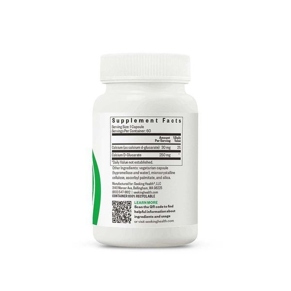 D-глюкарат кальція, 250 мг, Calcium D-Glucarate, Seeking Health, 60 капсул