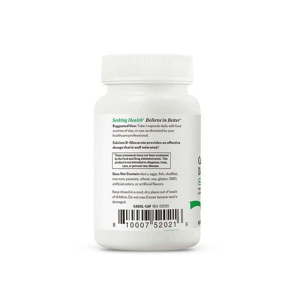 D-глюкарат кальція, 250 мг, Calcium D-Glucarate, Seeking Health, 60 капсул