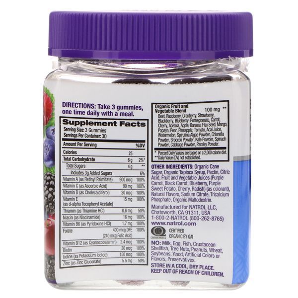 Мультивітаміни для Чоловіків зі Смаком Ягід, Men`s Multi Gummies, Natrol, 90 жувальних цукерок