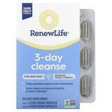 Очищення, 3-денна програма, 3-Day Cleanse, Renew Life, 12 вегетаріанських капсул