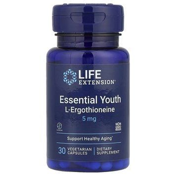 L-ерготіонеїн та молодість, 5 мг, Essential Youth L-Ergothioneine, Life Extension, 30 вегетаріанських капсул