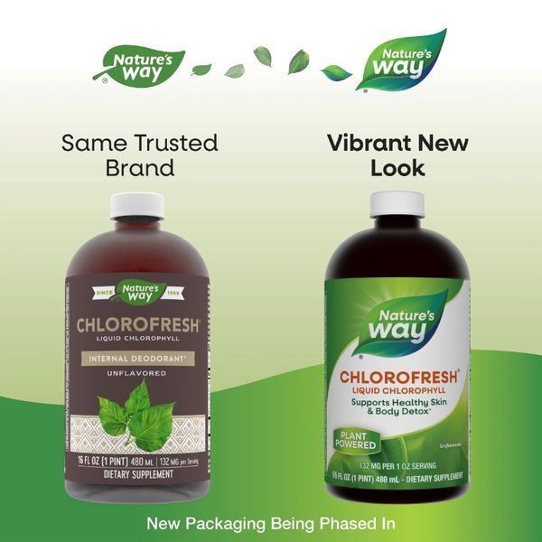 Рідкий Хлорофіл, Liquid Chlorophyll, Nature's Way, (НЕ ароматизований), 473 Мл